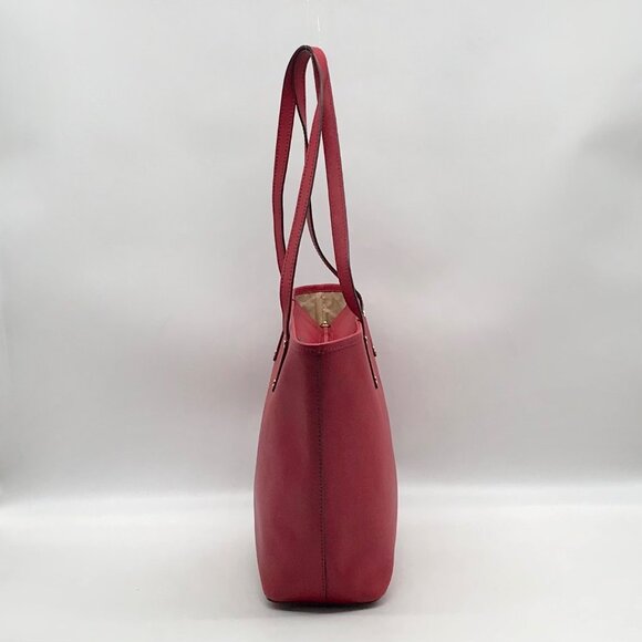Michael Kors Jet Set Red Saffiano Leather Tote - Picture 3 of 10
